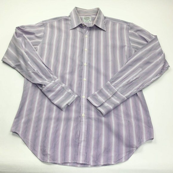 T M Lewin 100 Mens Semi White Shirt Size 34.5 - Picture 1 of 9